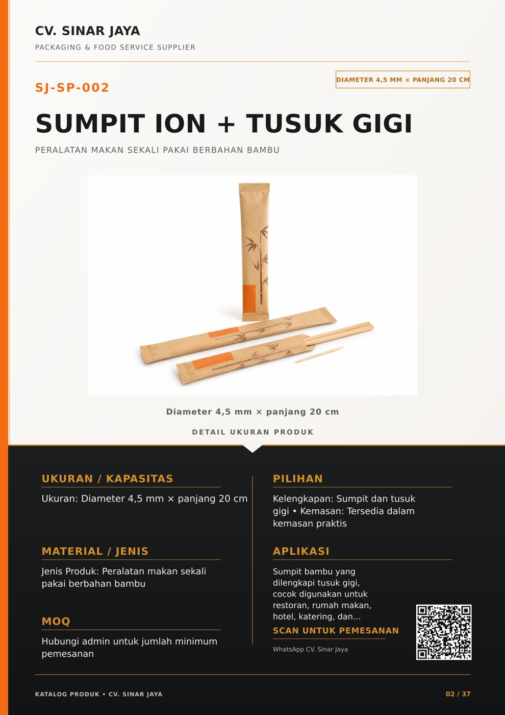Sumpit Ion & Tusuk Gigi