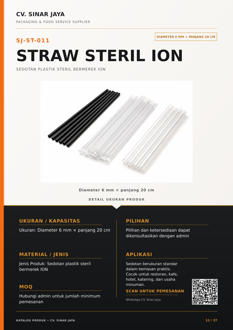 Straw Steril Ion